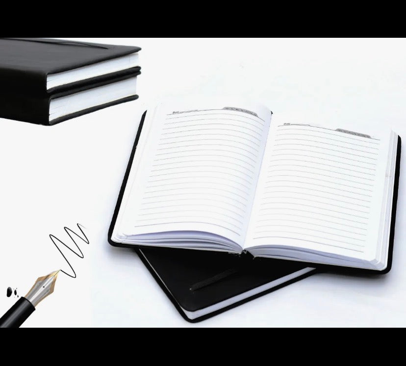 Premium Quality A5 Size Notebook | Matte Black Hardcover Notebook Royal Stationery Mart