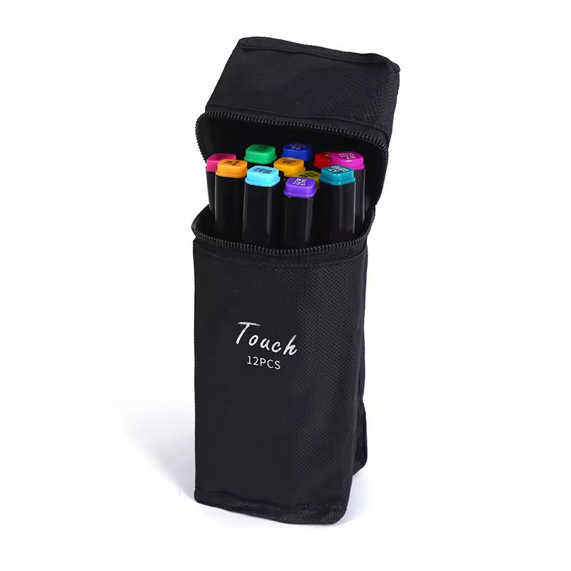Dual Tip Sketch Markers Set | Alcohol-Based Markers | Fine + Broad Tip | Double Head Art Pens for Kids & Adults Coloring Royal Stationery Mart