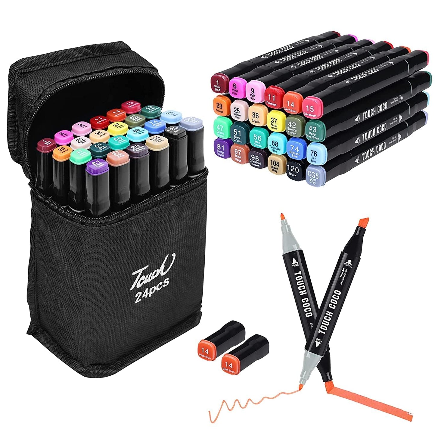 Dual Tip Sketch Markers Set | Alcohol-Based Markers | Double Head Art Pens for Kids & Adults Coloring, Drawing & Illustration Supplies Royal Stationery Mart