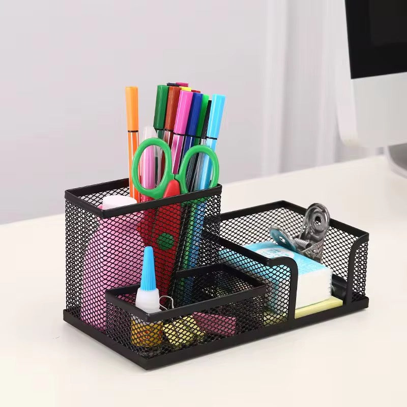 Metal Mesh Big Size Pen Holder | MultiFunctional Pen Stand For Offices