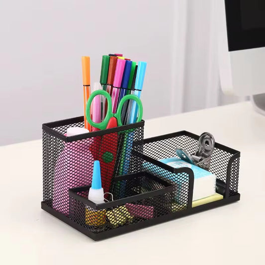 Metal Mesh Big Size Pen Holder | MultiFunctional Pen Stand For Offices