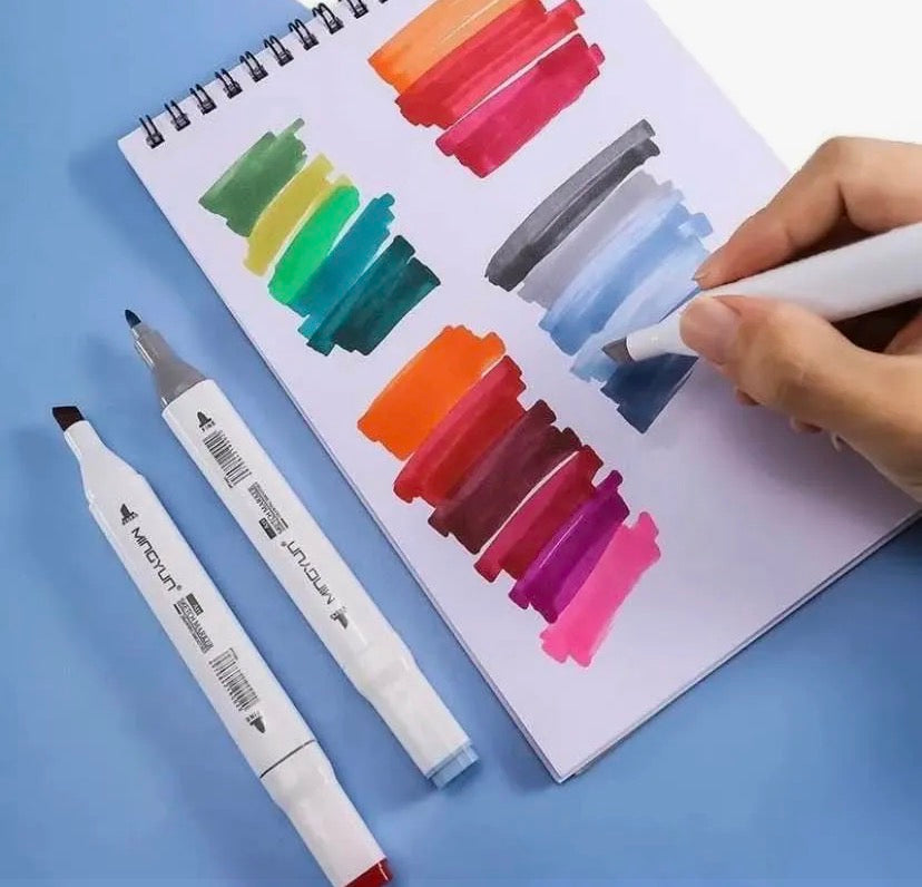 Dual Tip Alcohol Markers | Fine + Chisel Tip Markers | Sketching Markers For Artists And Beginners