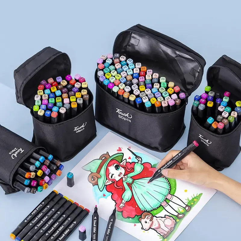 Dual Tip Sketch Markers Set | Alcohol-Based Markers | Double Head Art Pens for Kids & Adults Coloring, Drawing & Illustration Supplies Royal Stationery Mart