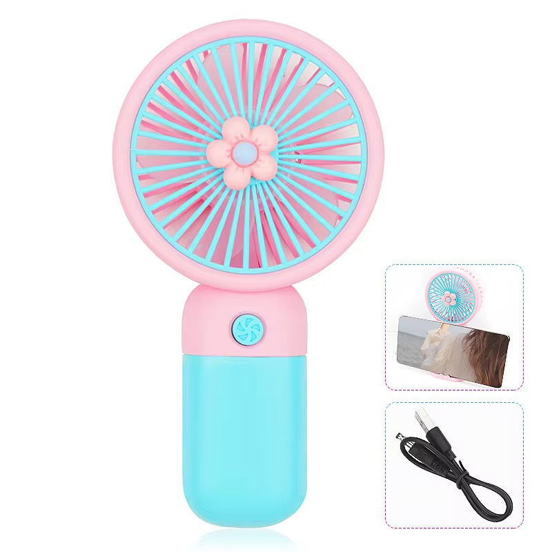 Mini Portable Rechargeable Fan | USB Powerful Cooling Fan | Handheld & Desk Use | Travel Friendly