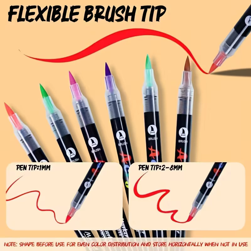 Acrylic Brush Tip Paint Markers | Paint Markers| Works on Paper, Wood, Canvas, Glass, Timber, Ceramic, Stone & Plastic | Flexible Brush Tip |Yihui Markers| Non-Toxic | High Pigmented Royal Stationery Mart