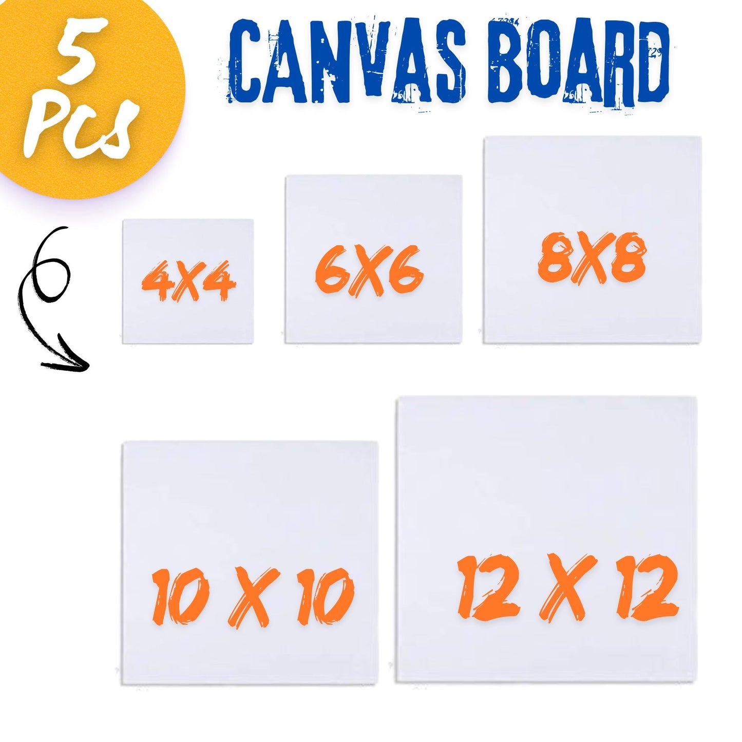 Premium 5 & 10 Pcs Canvas Painting Pack | High Quality Artist Blank Canvases for Acrylic, Oil & Poster Colors | Durable Wooden Frame Art Boards for Beginners, Students & Professional Painters Royal Stationery Mart