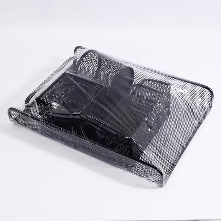 Metal Mesh Desk Organizer Set | Office Desk Accessories Kit with File Holder, Pen Stand, Tray, Note Holder & Clips Cup | Durable Black Desktop Organizer for Home, Office & Study Table | DGG Company Desk Organizer 6 Pcs