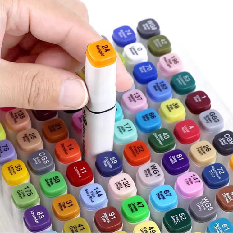 Dual Tip Alcohol Markers | Fine + Chisel Tip Markers | Sketching Markers For Artists And Beginners