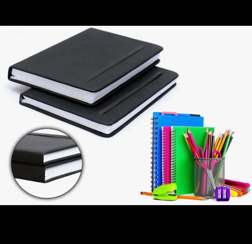 Premium Quality A5 Size Notebook | Matte Black Hardcover Notebook Royal Stationery Mart