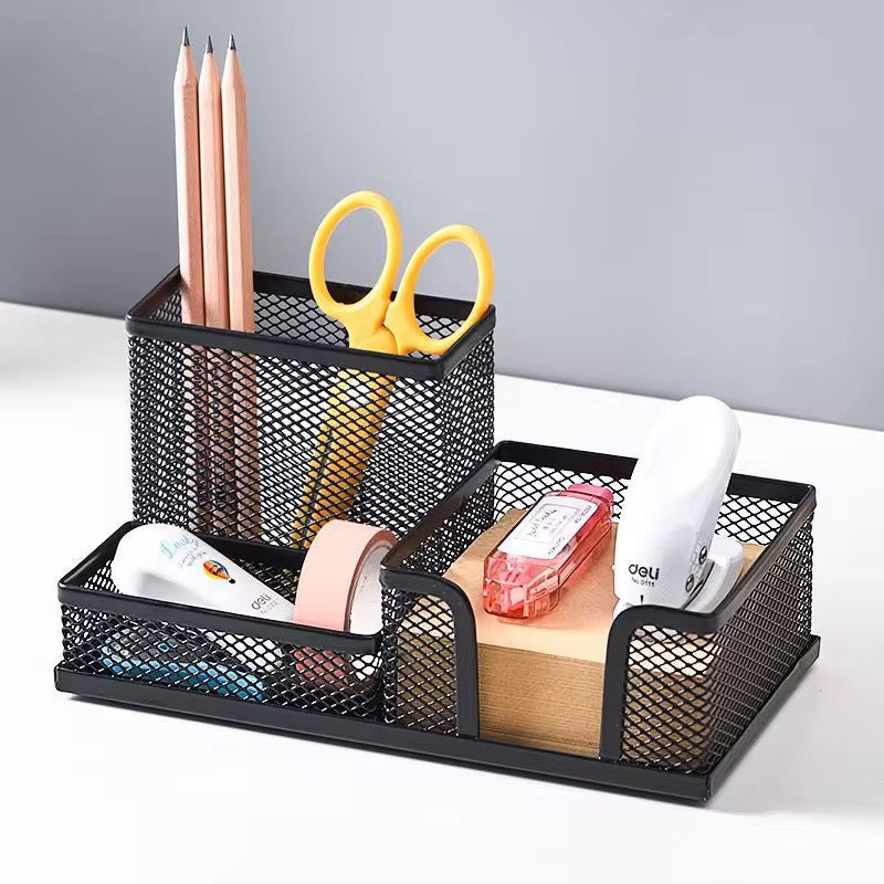 Metal Mesh Big Size Pen Holder | MultiFunctional Pen Stand For Offices