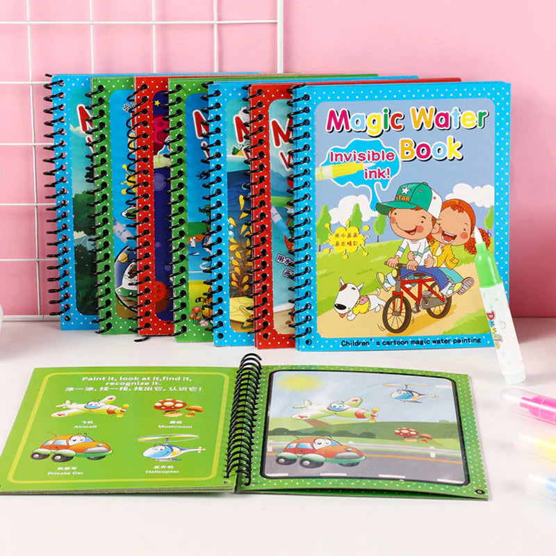 3 in 1 Kids Learning Combo Deal – LCD Writing Tablet + Sank Magic Practice Copybooks + Magic Water Coloring Book | Educational Learning Set for Kids Royal Stationery Mart