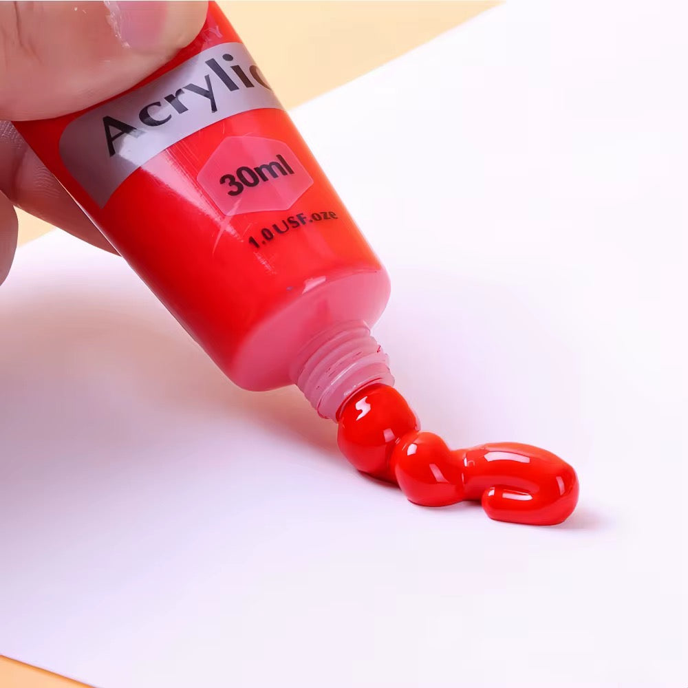 Acrylic Paint Set for Artists, Kids & Beginners | 6 To 24 KeepSmiling Rich Pigment Fast Drying Acrylic Paint for Canvas, Painting & DIY Art