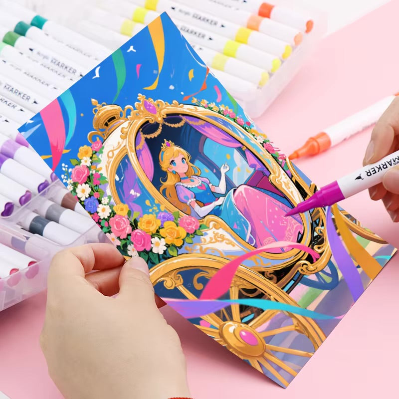 Dual Tip Acrylic Markers | Fine + Brush Tip Markers For Beginners And Artists