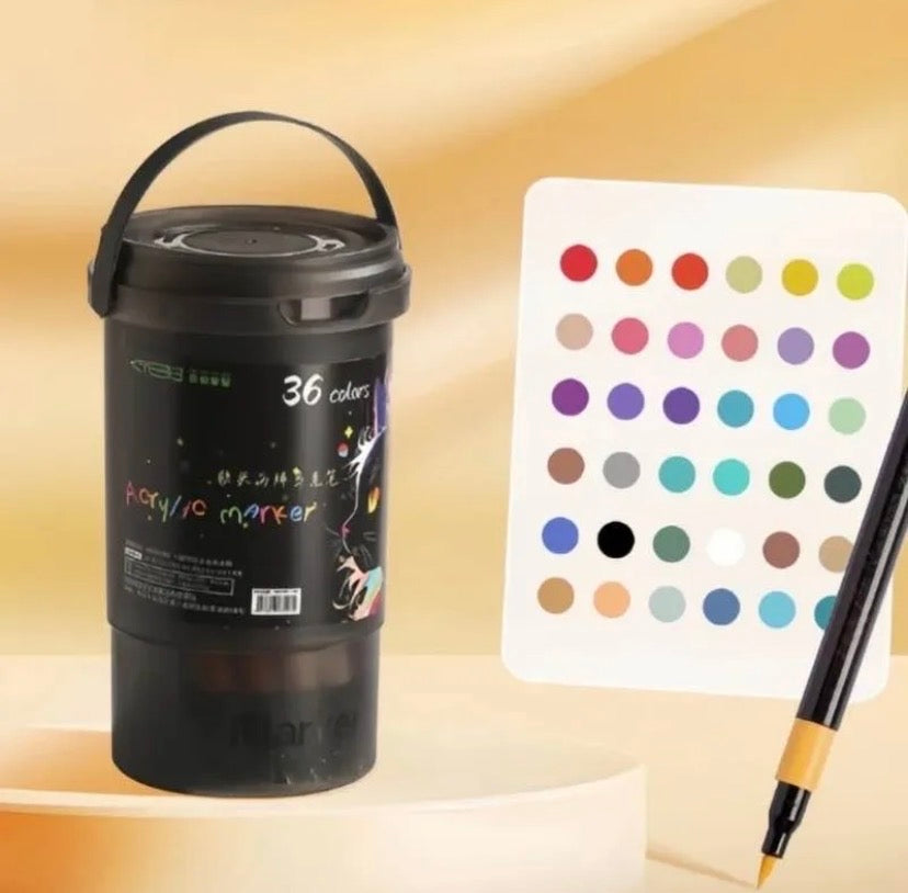 Acrylic Paint Markers Set 12 to 120 Colours | Waterproof Quick Dry Acrylic Pens Work On All Surfaces Royal Stationery Mart