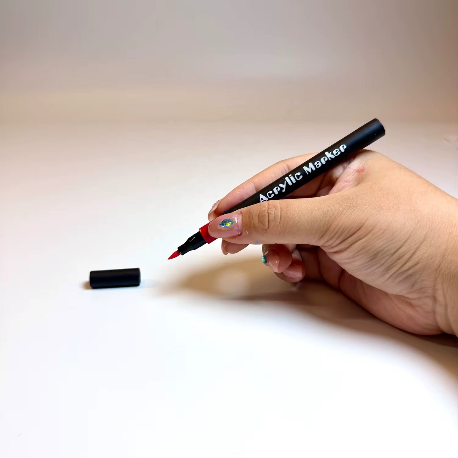 Acrylic Markers 12 Colours | Soft Brush Tip Royal Stationery Mart