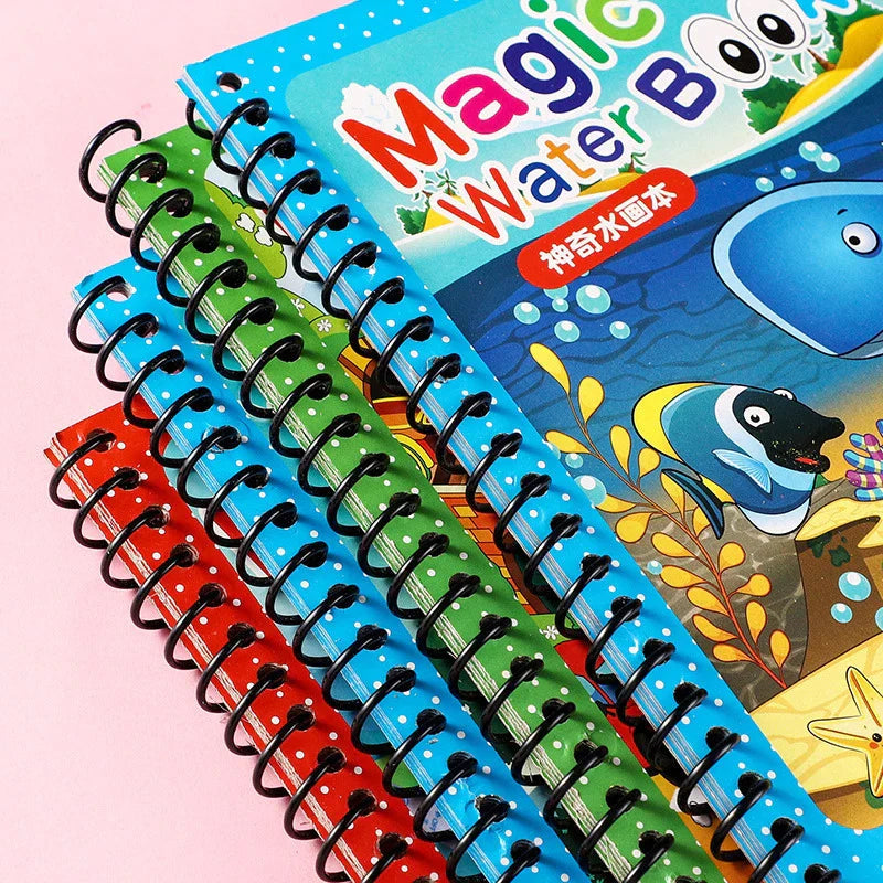 3 in 1 Kids Learning Combo Deal – LCD Writing Tablet + Sank Magic Practice Copybooks + Magic Water Coloring Book | Educational Learning Set for Kids Royal Stationery Mart