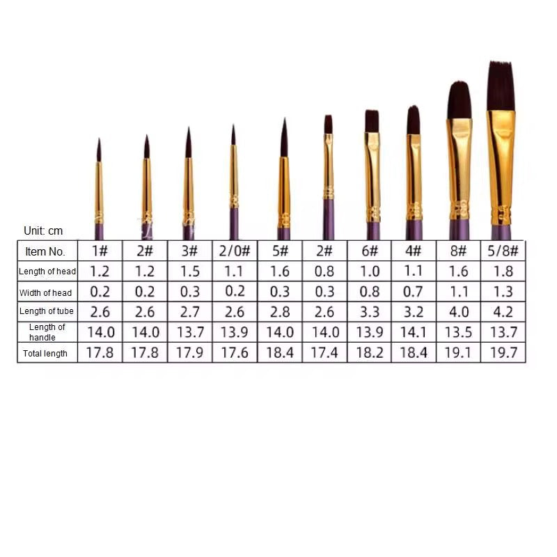 Acrylic Paint 12x6ML + Paint Brushes Bundle Royal Stationery Mart