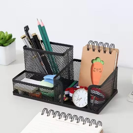 Metal Mesh Big Size Pen Holder | MultiFunctional Pen Stand For Offices